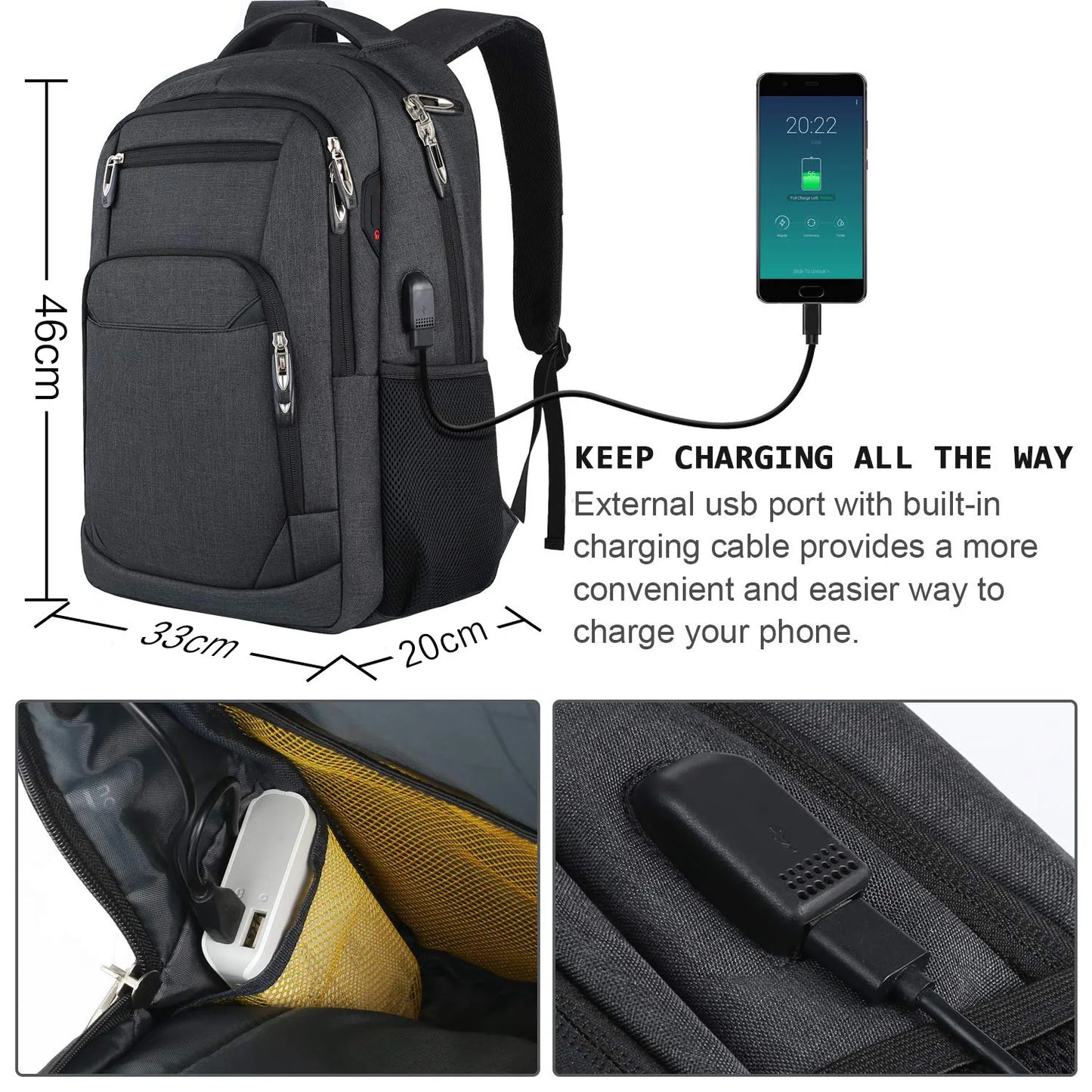 Smart Travel Explorer Backpack β Camera & Laptop Gear, Waterproof & Ergonomic, 3 Colors