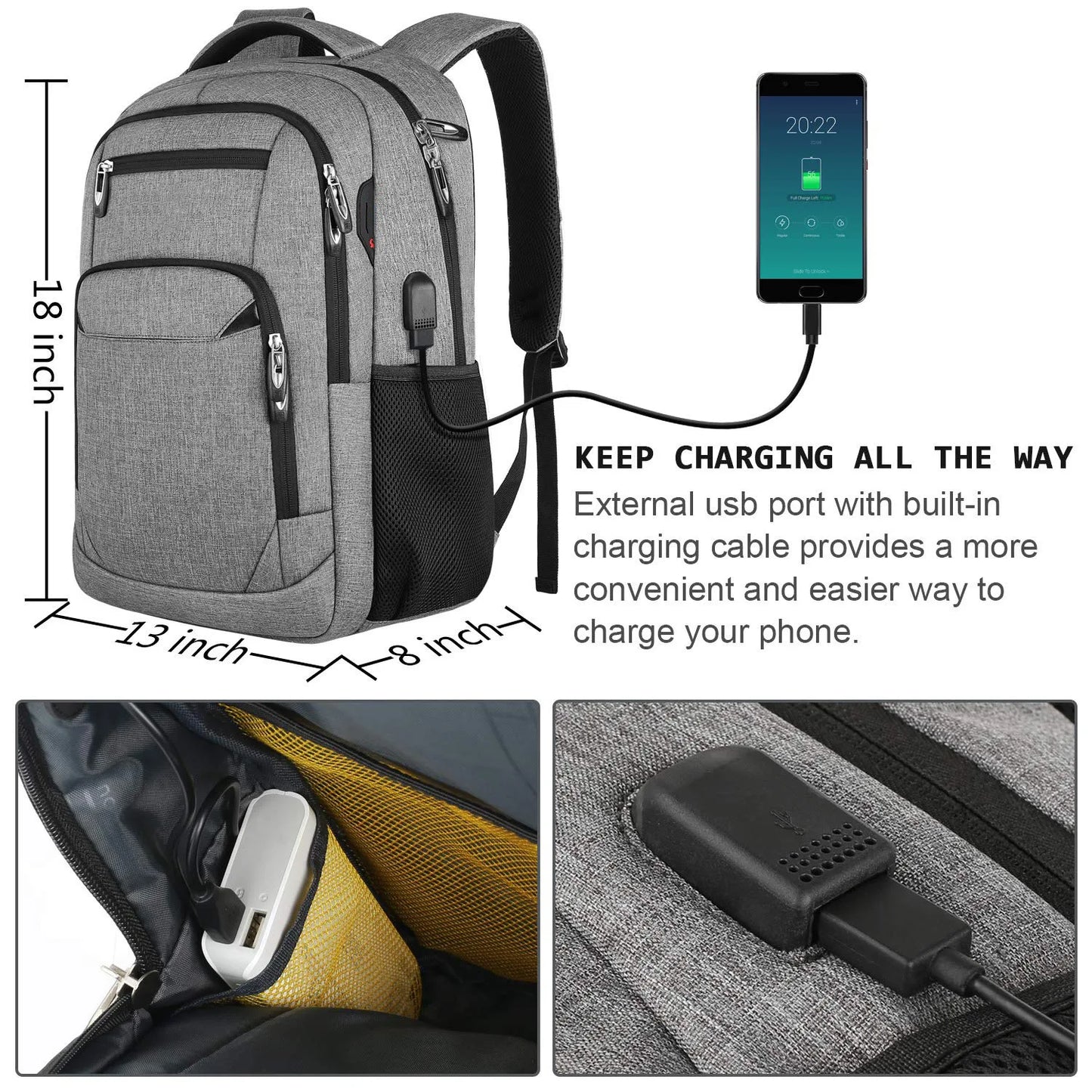 Smart Travel Explorer Backpack β Camera & Laptop Gear, Waterproof & Ergonomic, 3 Colors