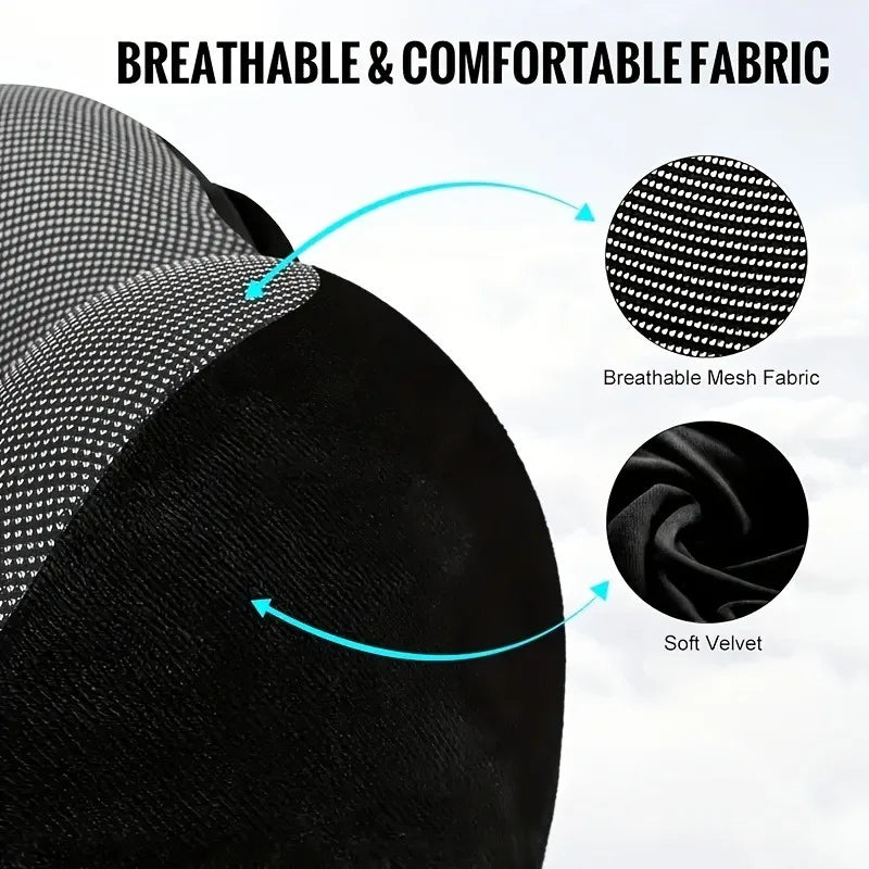Comfy Hooded U-Shaped Memory Foam Travel Pillow β Neck Support for Travel & Nap